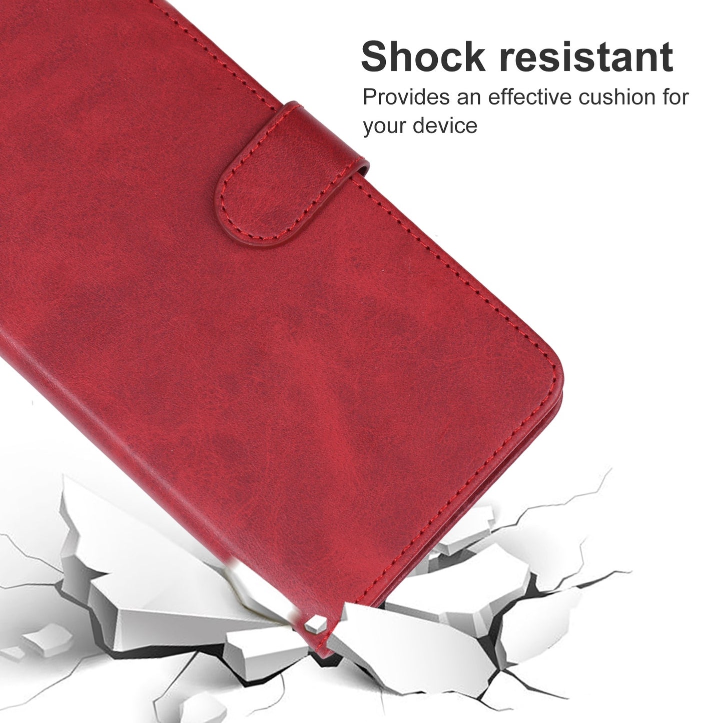 For OPPO K12 Leather Phone Case(Red)