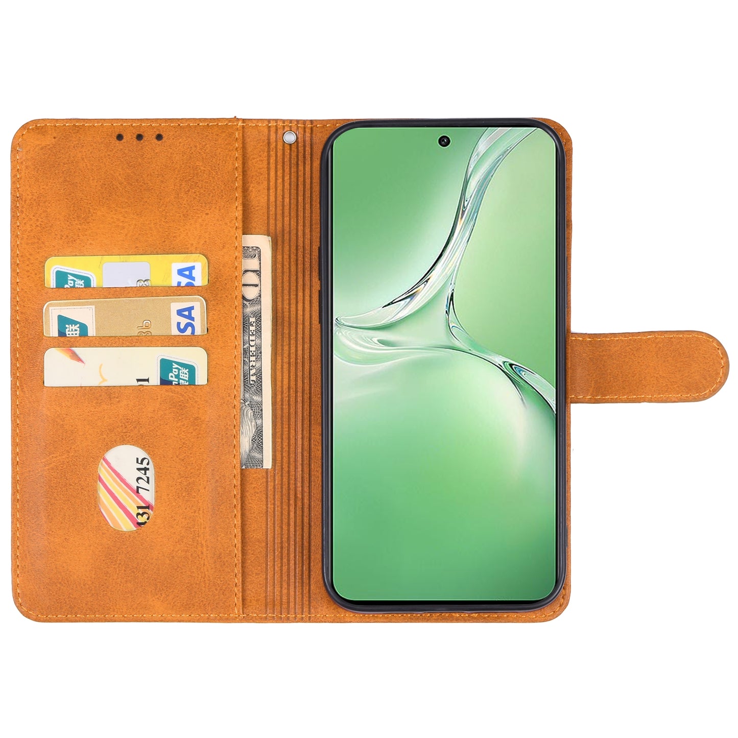 For OPPO K12 Leather Phone Case(Brown)