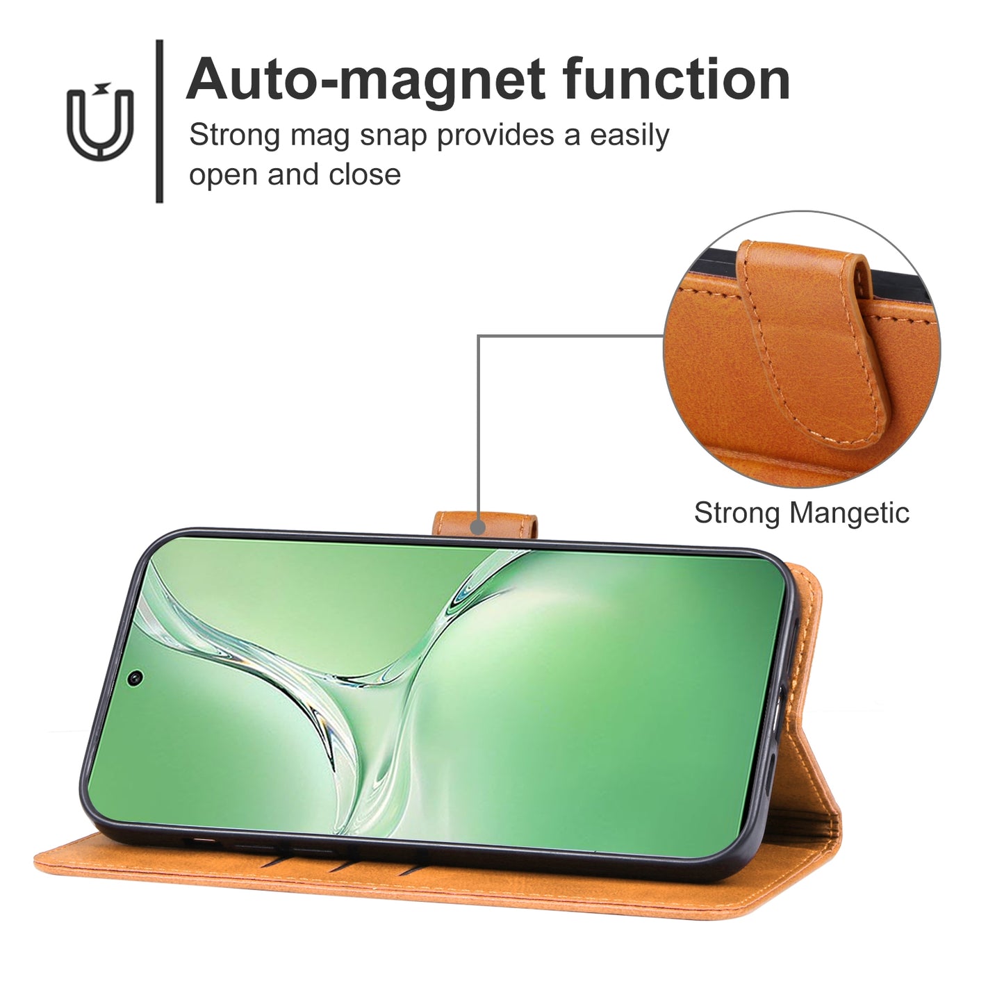 For OPPO K12 Leather Phone Case(Brown)