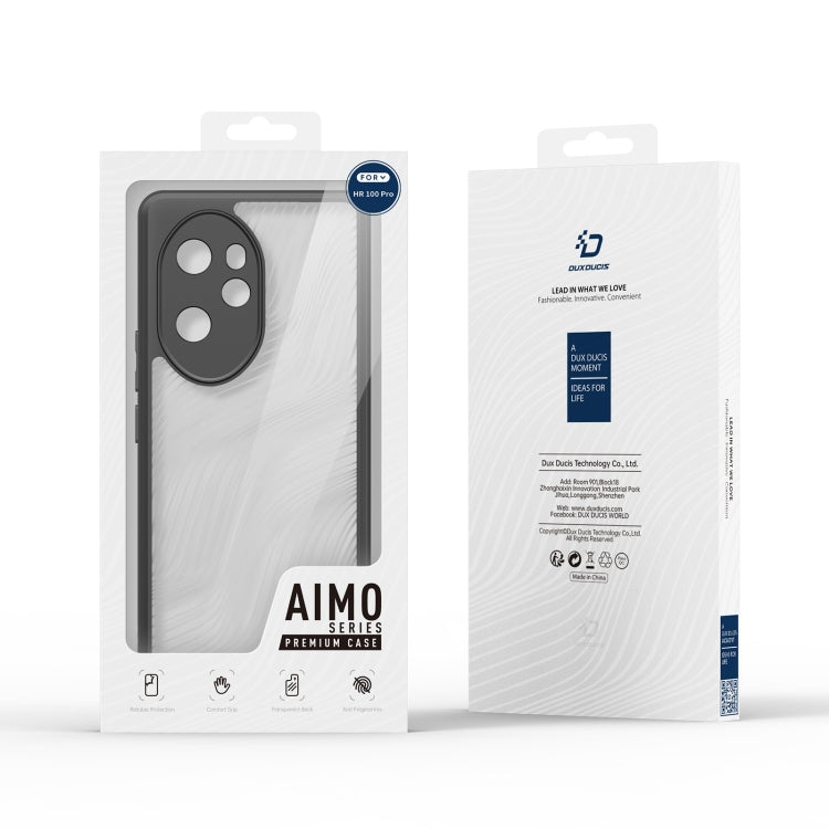 For Honor 100 Pro DUX DUCIS Aimo Series TPU + PC Frosted Feel Phone Case(Black)