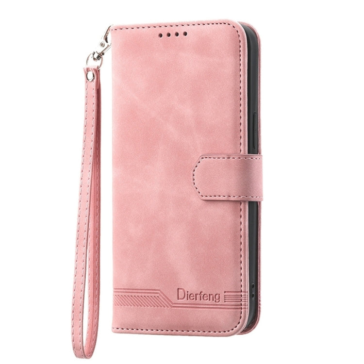 For Samsung Galaxy S24 5G Dierfeng Dream Line TPU + PU Leather Phone Case(Pink)