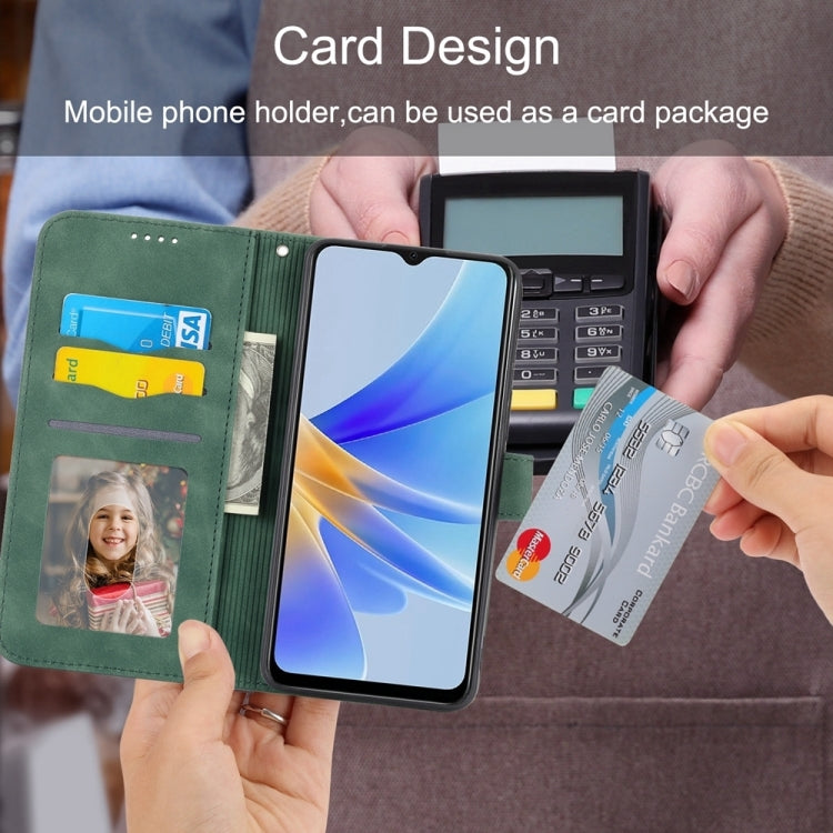 For Samsung Galaxy S24 5G Dierfeng Dream Line TPU + PU Leather Phone Case(Green)