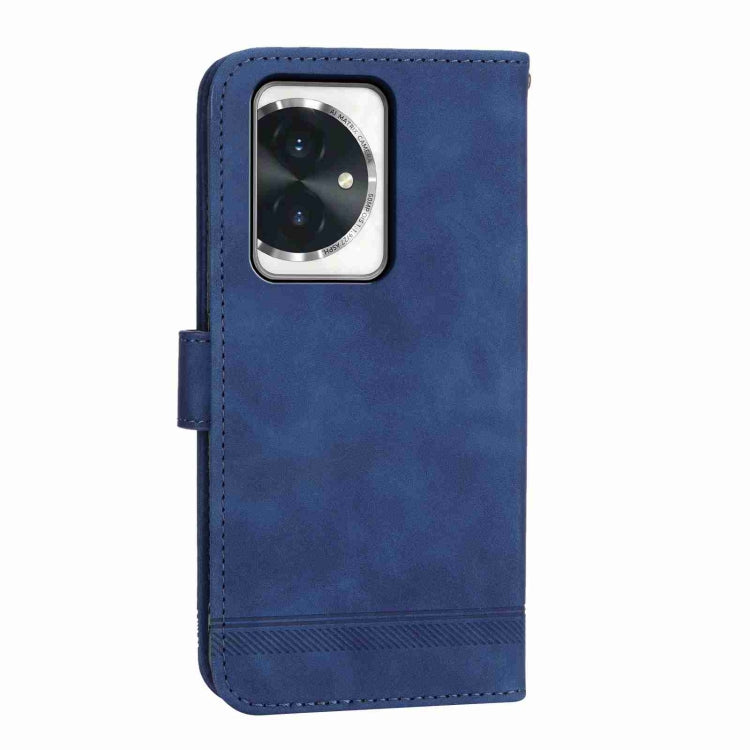 For Honor 100 Dierfeng Dream Line TPU + PU Leather Phone Case(Blue)