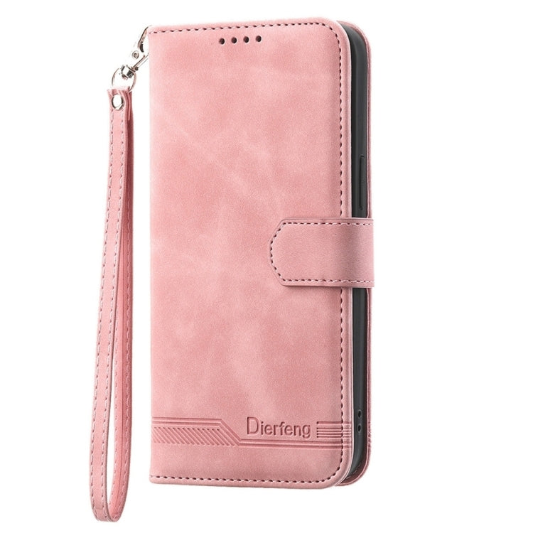 For Honor 100 Dierfeng Dream Line TPU + PU Leather Phone Case(Pink)