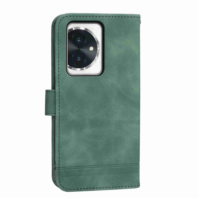 For Honor 100 Dierfeng Dream Line TPU + PU Leather Phone Case(Green)