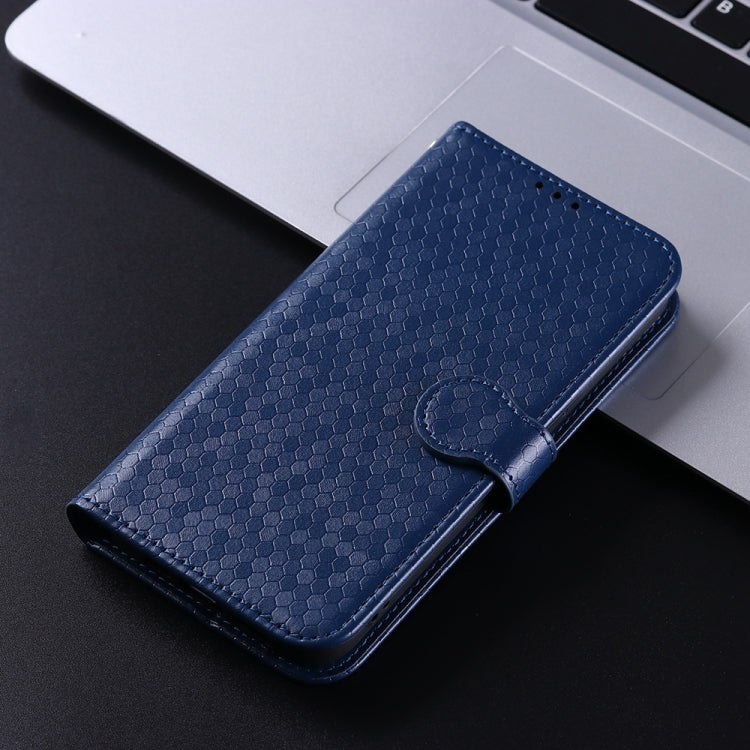 For Samsung Galaxy S24 5G Honeycomb Dot Texture Leather Phone Case(Blue)