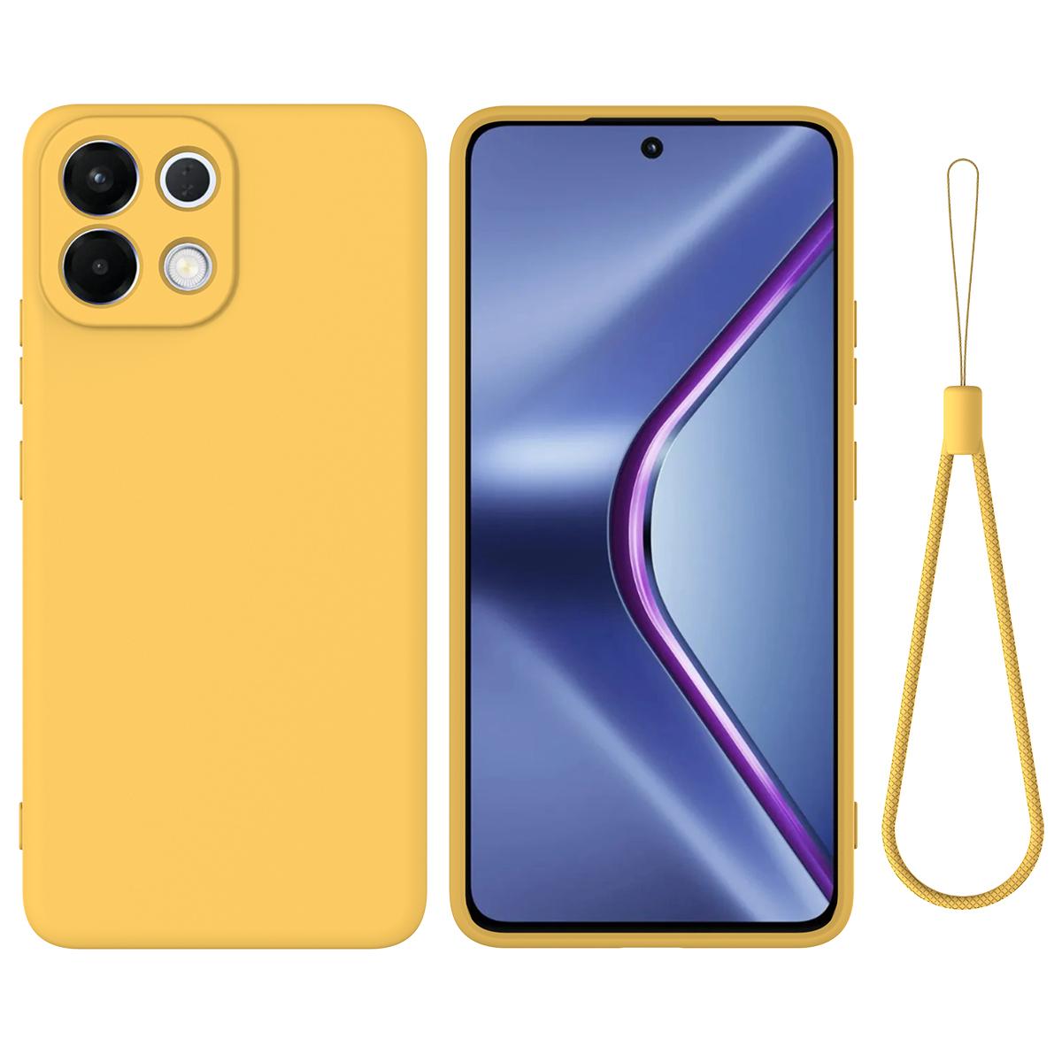 For OPPO K13 5G Solid Color Liquid Silicone Dropproof Full Coverage Phone Case(Yellow)