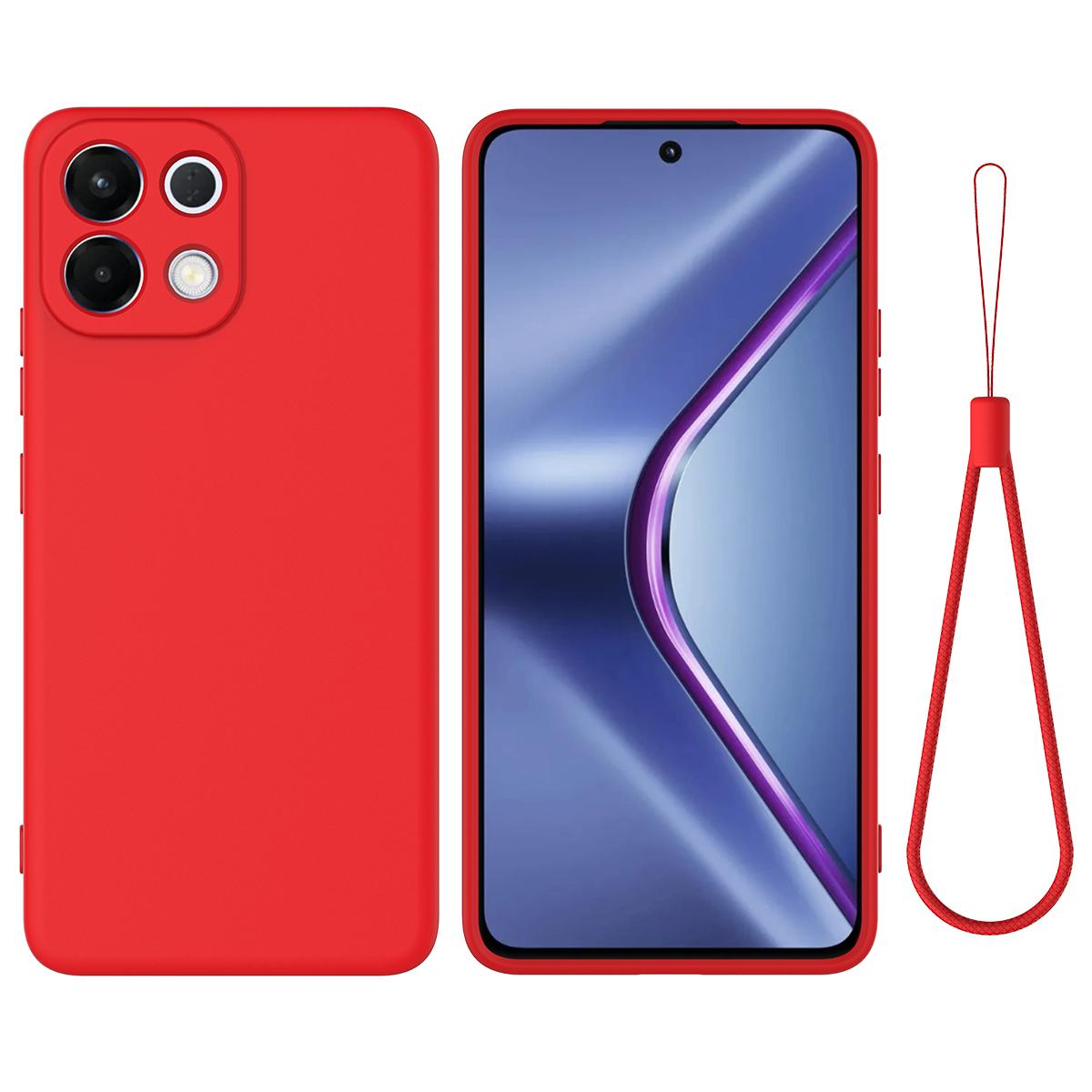 For OPPO K13 5G Solid Color Liquid Silicone Dropproof Full Coverage Phone Case(Red)