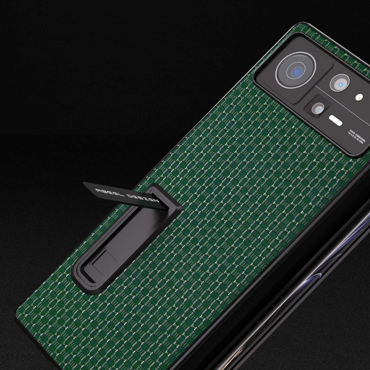 For Xiaomi Mix Fold 2 Integrated Genuine Leather Luxury Series Phone Case with Holder(Night Green)