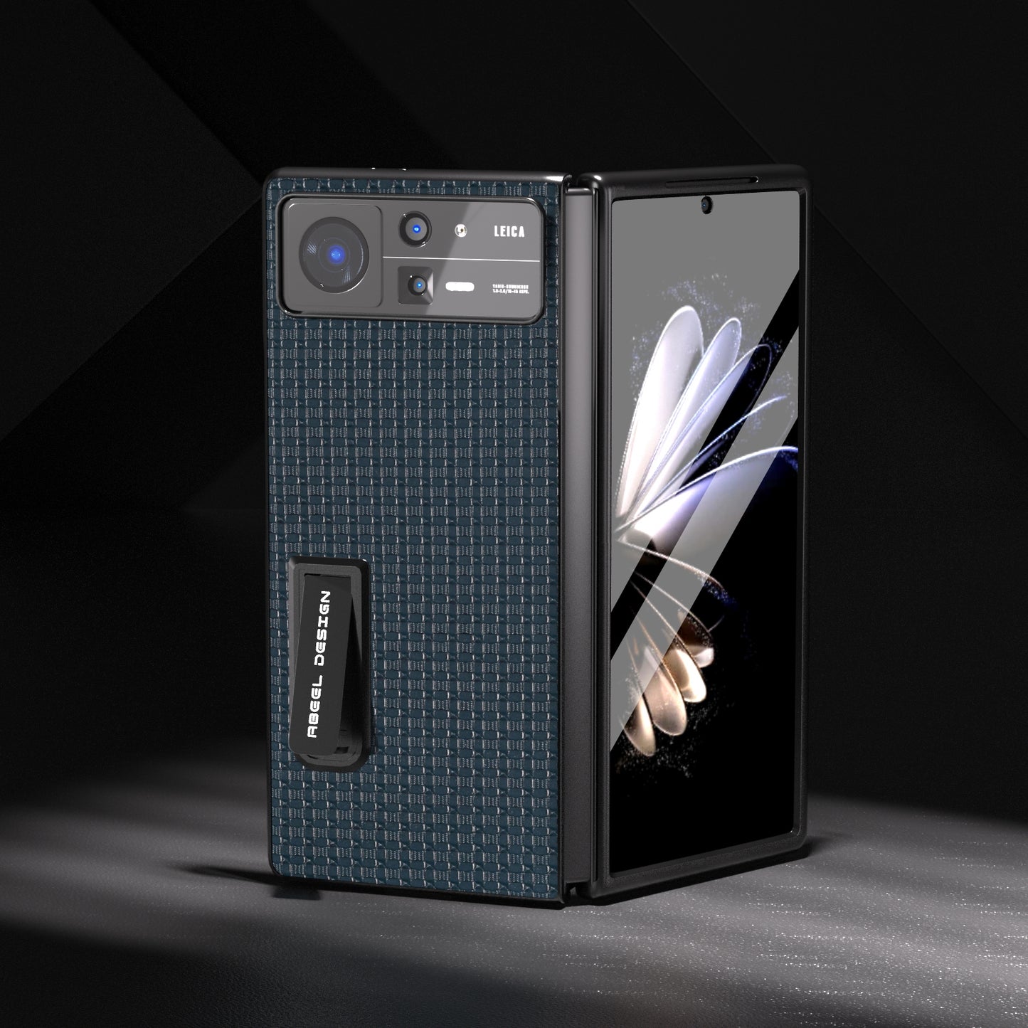 For Xiaomi Mix Fold 2 Integrated Genuine Leather Luxury Series Phone Case with Holder(Royal Blue)