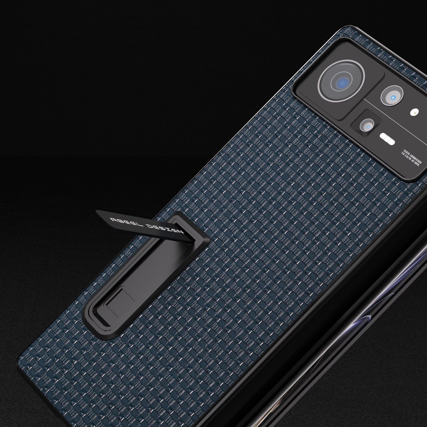 For Xiaomi Mix Fold 2 Integrated Genuine Leather Luxury Series Phone Case with Holder(Royal Blue)