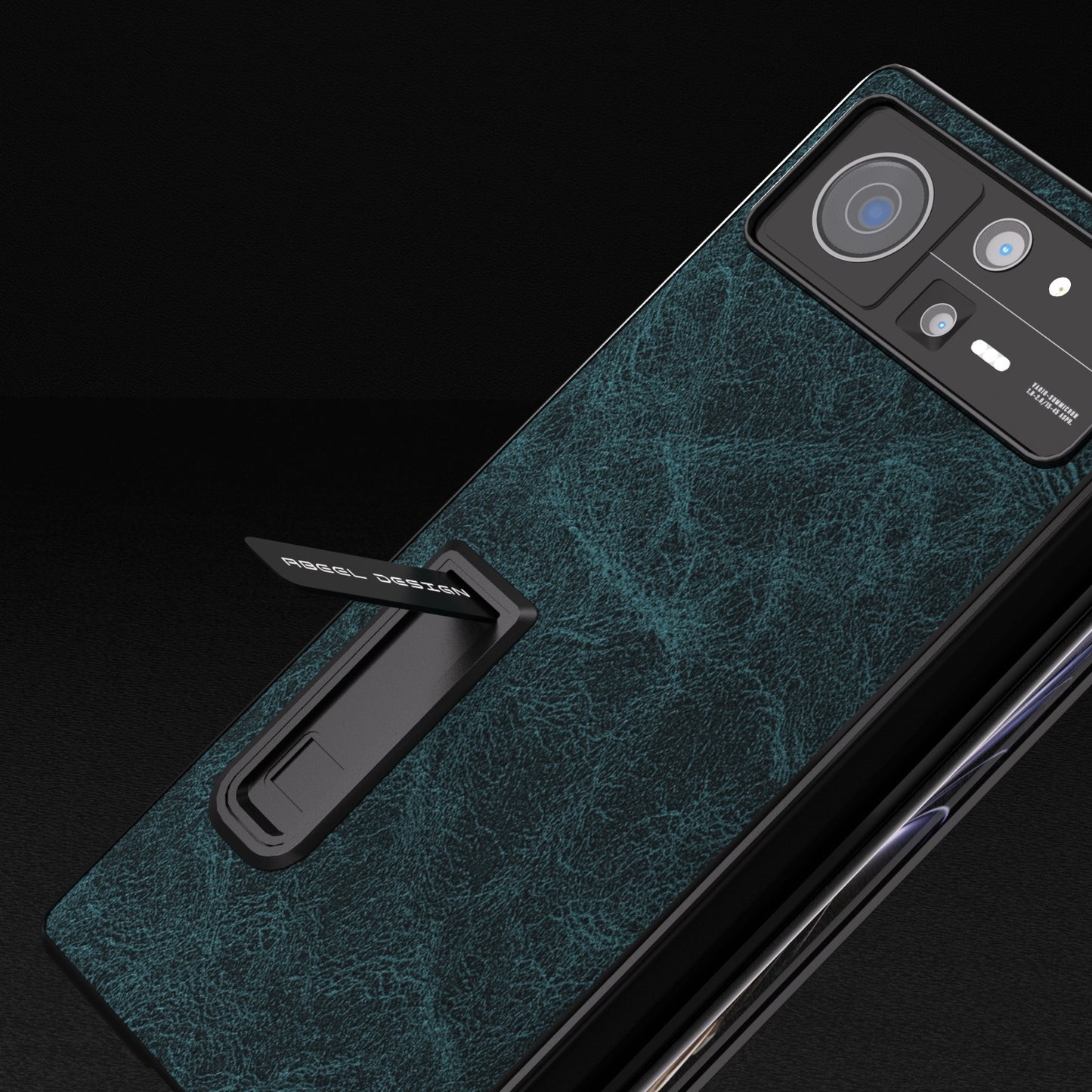 For Xiaomi Mix Fold 2 Integrated Dream Litchi Texture PU Phone Case with Holder(Blue)