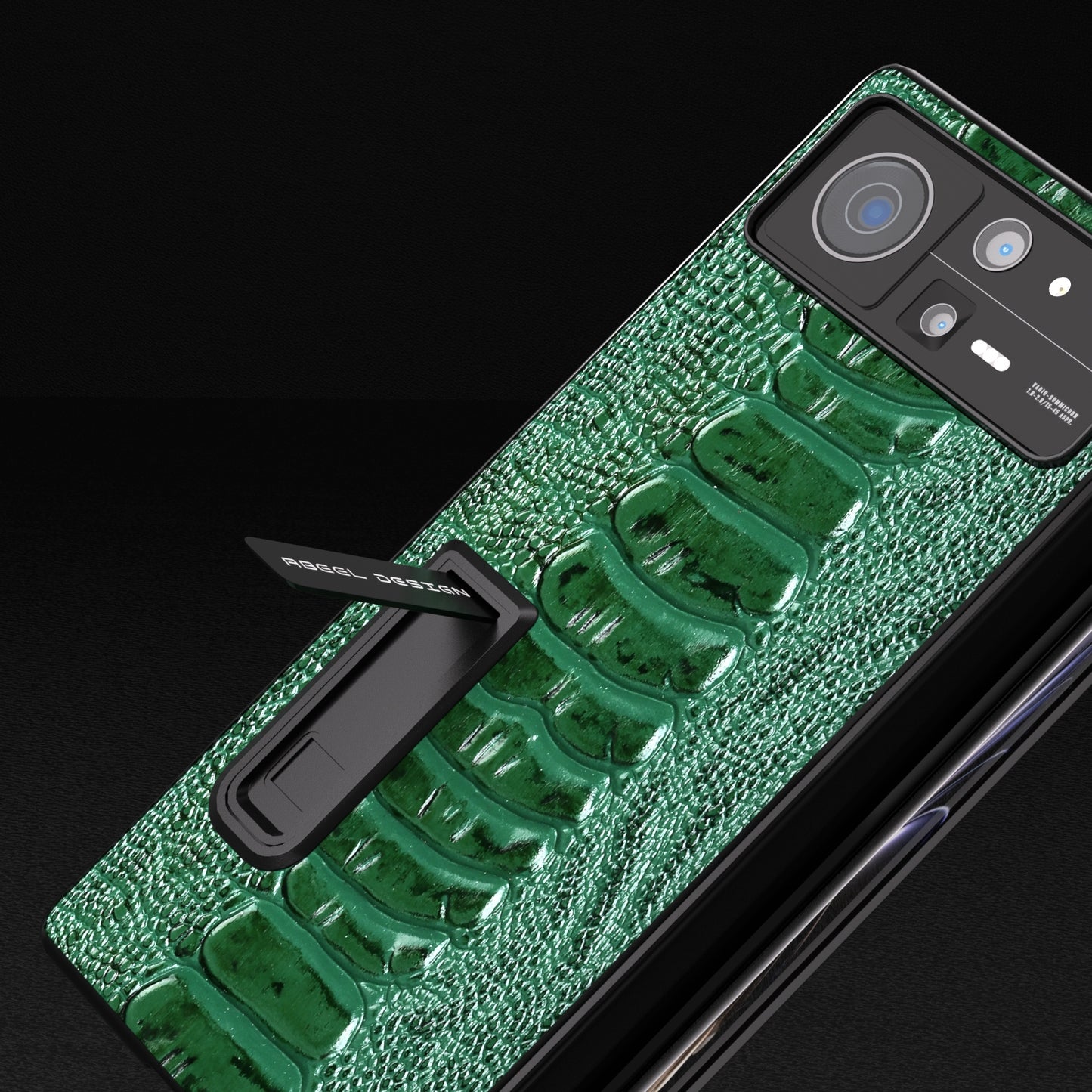 For Xiaomi Mix Fold 2 Integrated Genuine Leather Weilai Series Phone Case with Holder(Green)