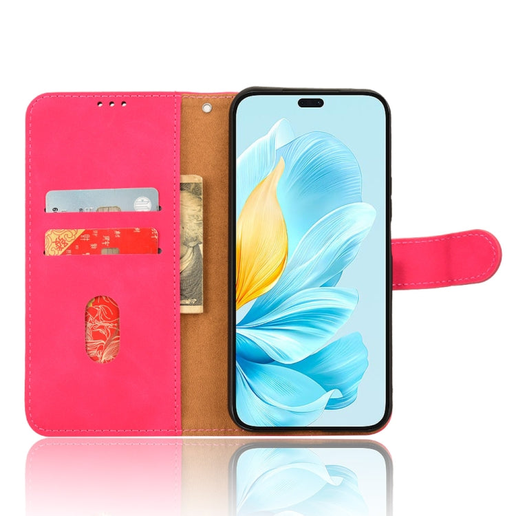 For Honor 200 Lite Skin Feel Magnetic Flip Leather Phone Case(Rose Red)