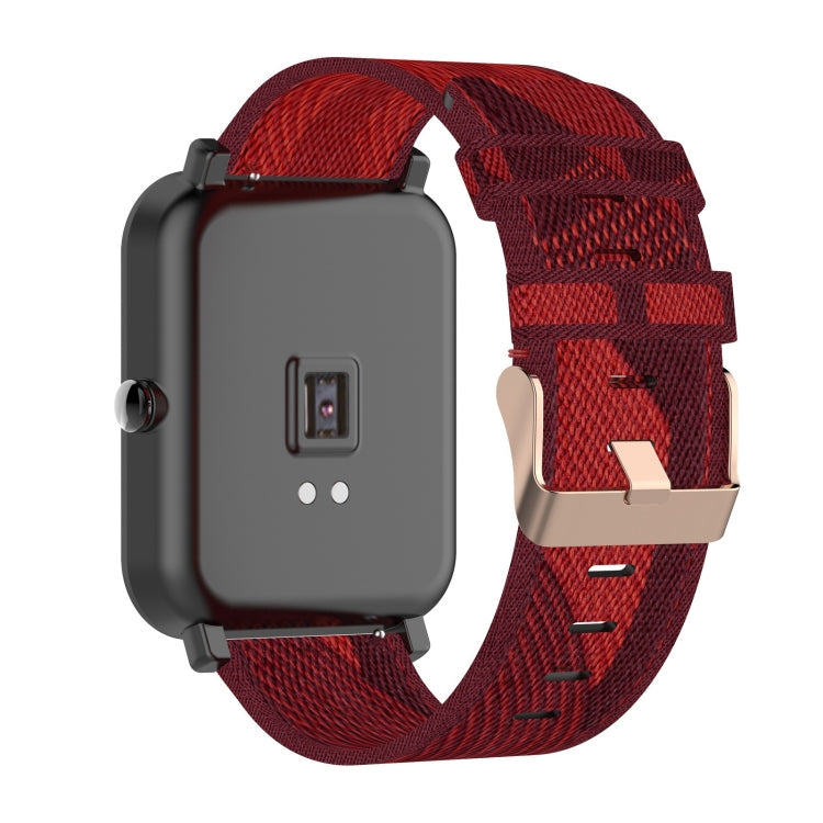 For Amazfit Bip Lite Version 1S / Bip S 20mm Nylon Denim Canvas Replacement Strap Watchband