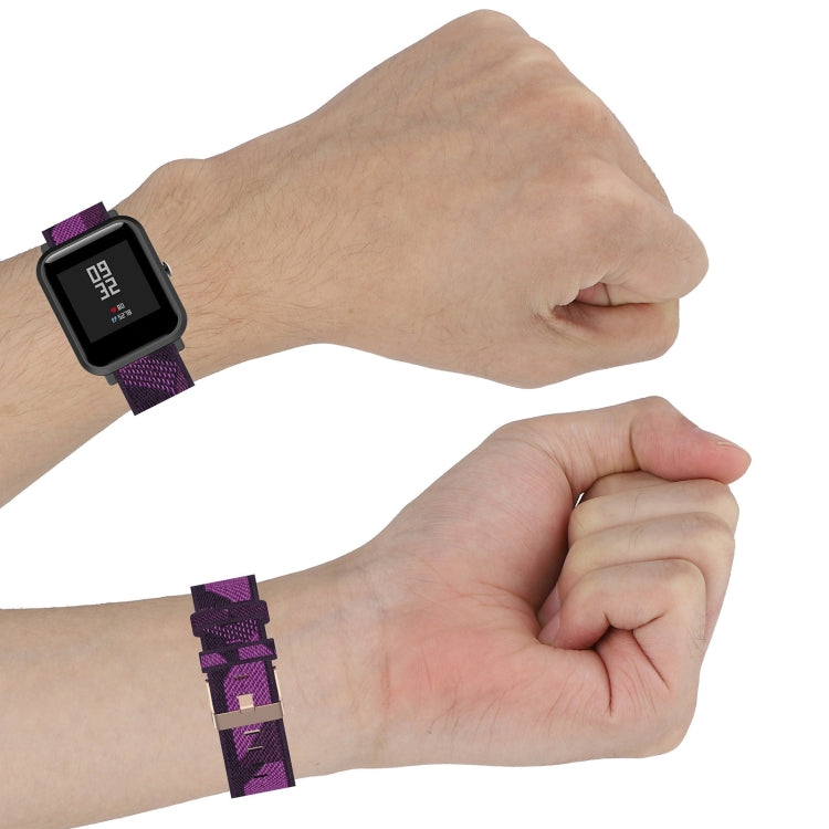 For Amazfit Bip Lite Version 1S / Bip S 20mm Nylon Denim Canvas Replacement Strap Watchband