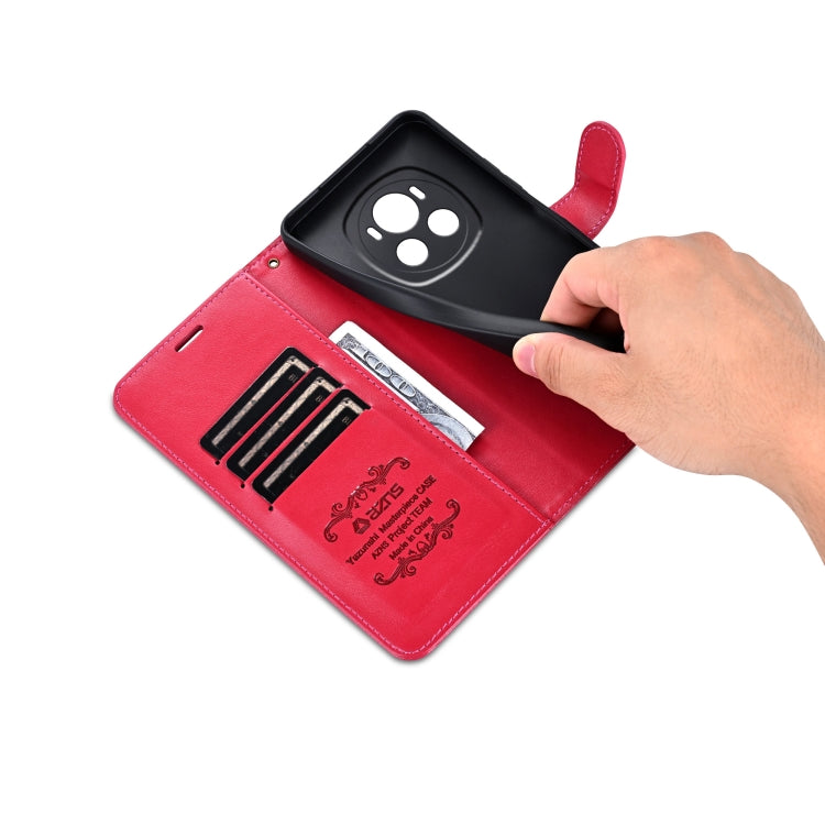 For Honor Magic6 AZNS Sheepskin Texture Flip Leather Phone Case(Red)