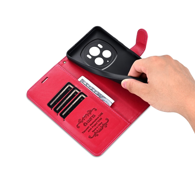 For Honor Magic6 Pro AZNS Sheepskin Texture Flip Leather Phone Case(Red)