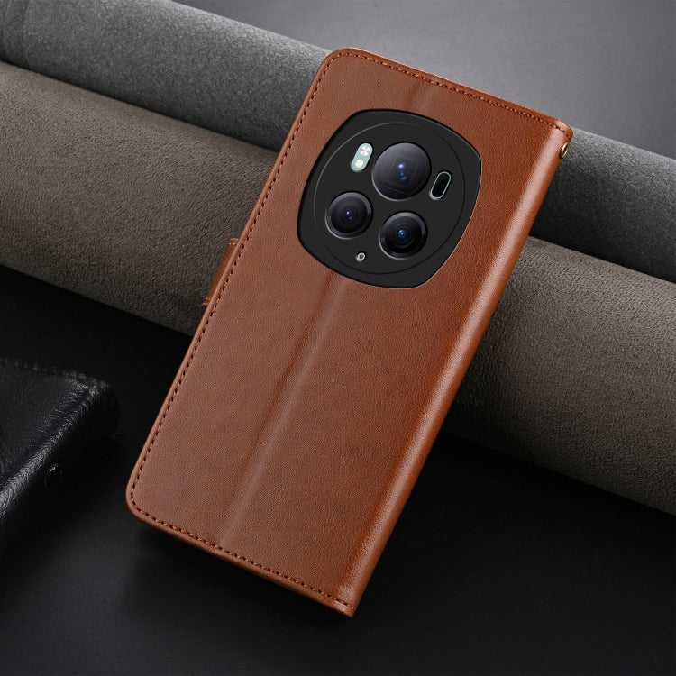 For Honor Magic6 Pro AZNS Sheepskin Texture Flip Leather Phone Case(Brown)