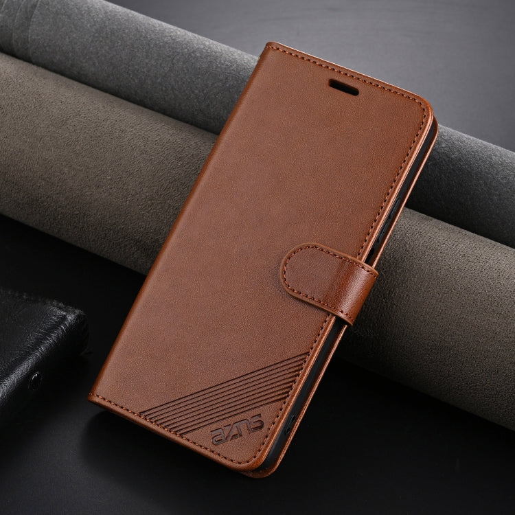 For Honor Play 50 / 50m 5G AZNS Sheepskin Texture Flip Leather Phone Case(Brown)