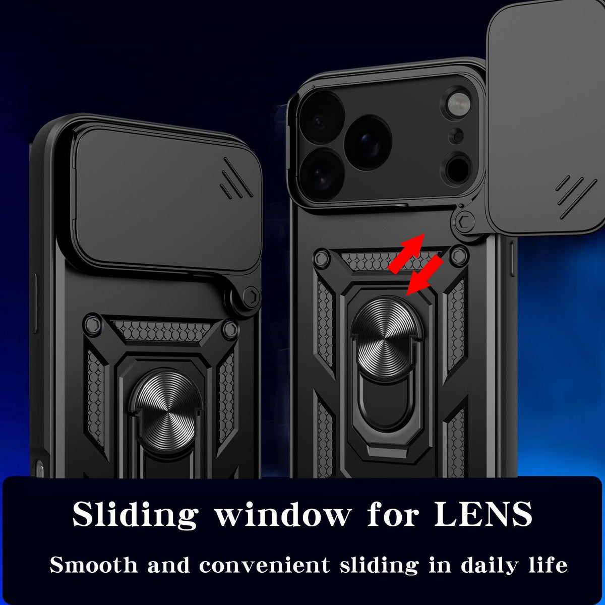 Compatible with iPhone 18 Pro Max Sliding Camera Cover Design TPU+PC Phone Case - Gold