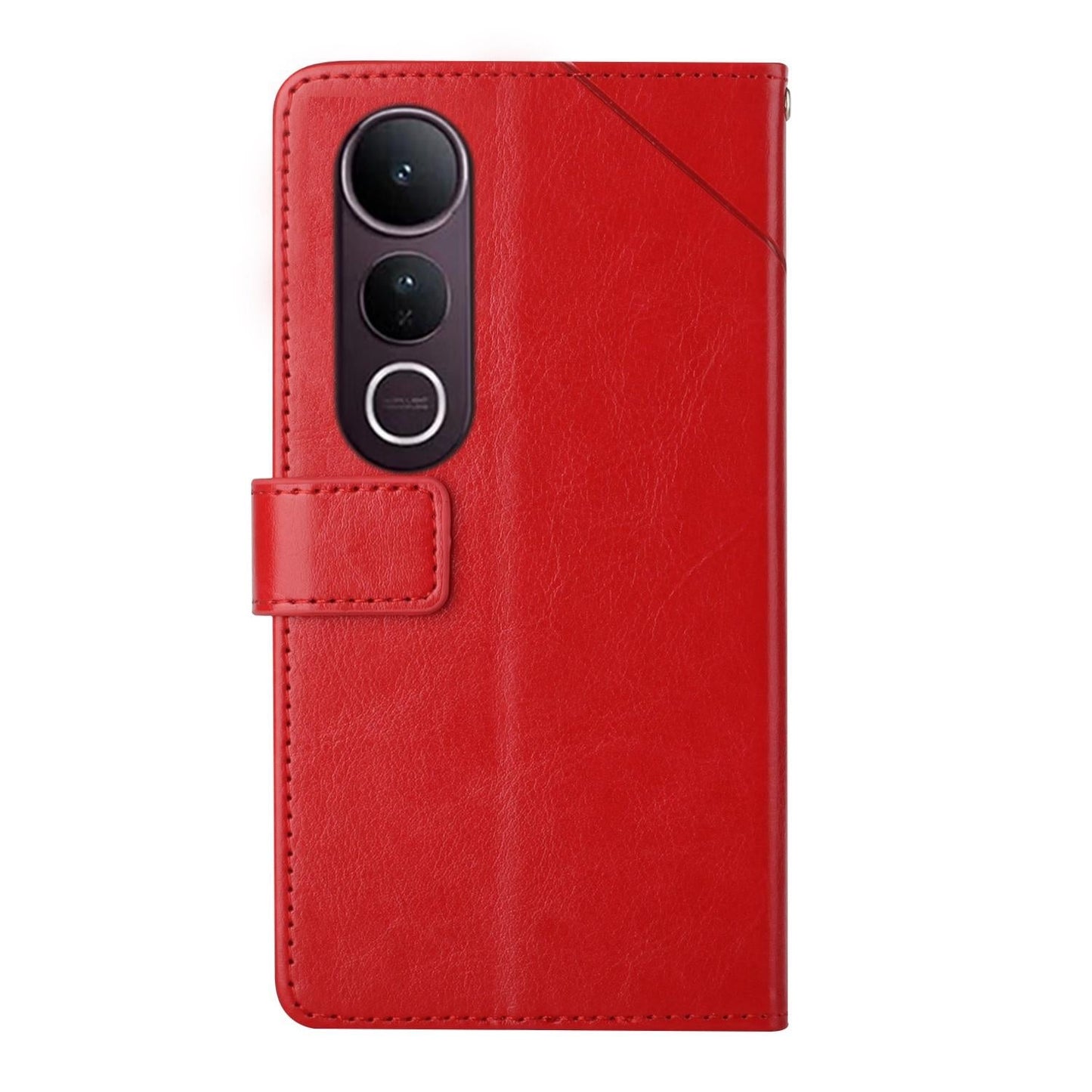 For vivo V50 Lite 5G HT01 Y-shaped Pattern Flip Leather Phone Case(Red)