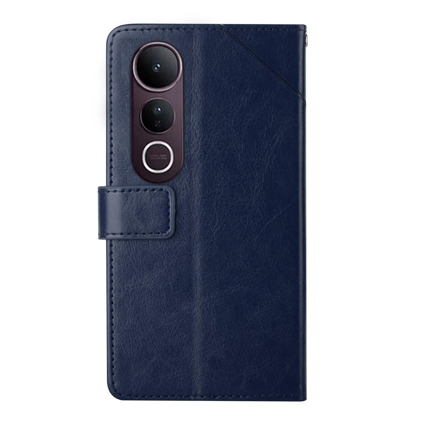 For vivo V50 Lite 5G HT01 Y-shaped Pattern Flip Leather Phone Case(Blue)