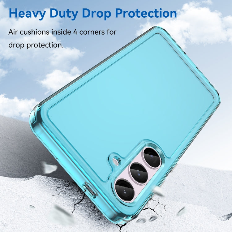 For Samsung Galaxy S24 5G Candy Series TPU Phone Case(Transparent Blue)