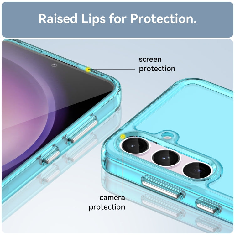 For Samsung Galaxy S24 5G Candy Series TPU Phone Case(Transparent Blue)