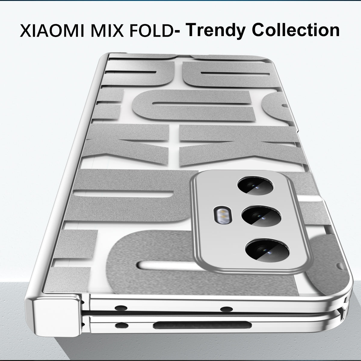 For Xiaomi Mi Mix Fold Integrated Electroplating Folding Phone Case with Hinge(Black)