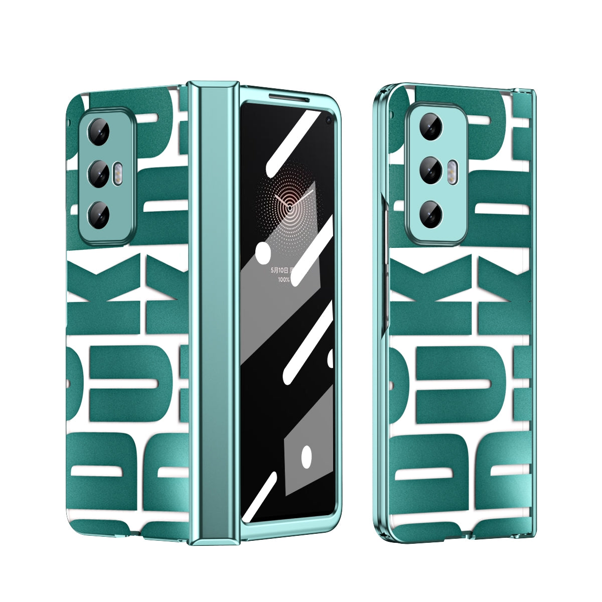 For Xiaomi Mi Mix Fold Integrated Electroplating Folding Phone Case with Hinge(Green)