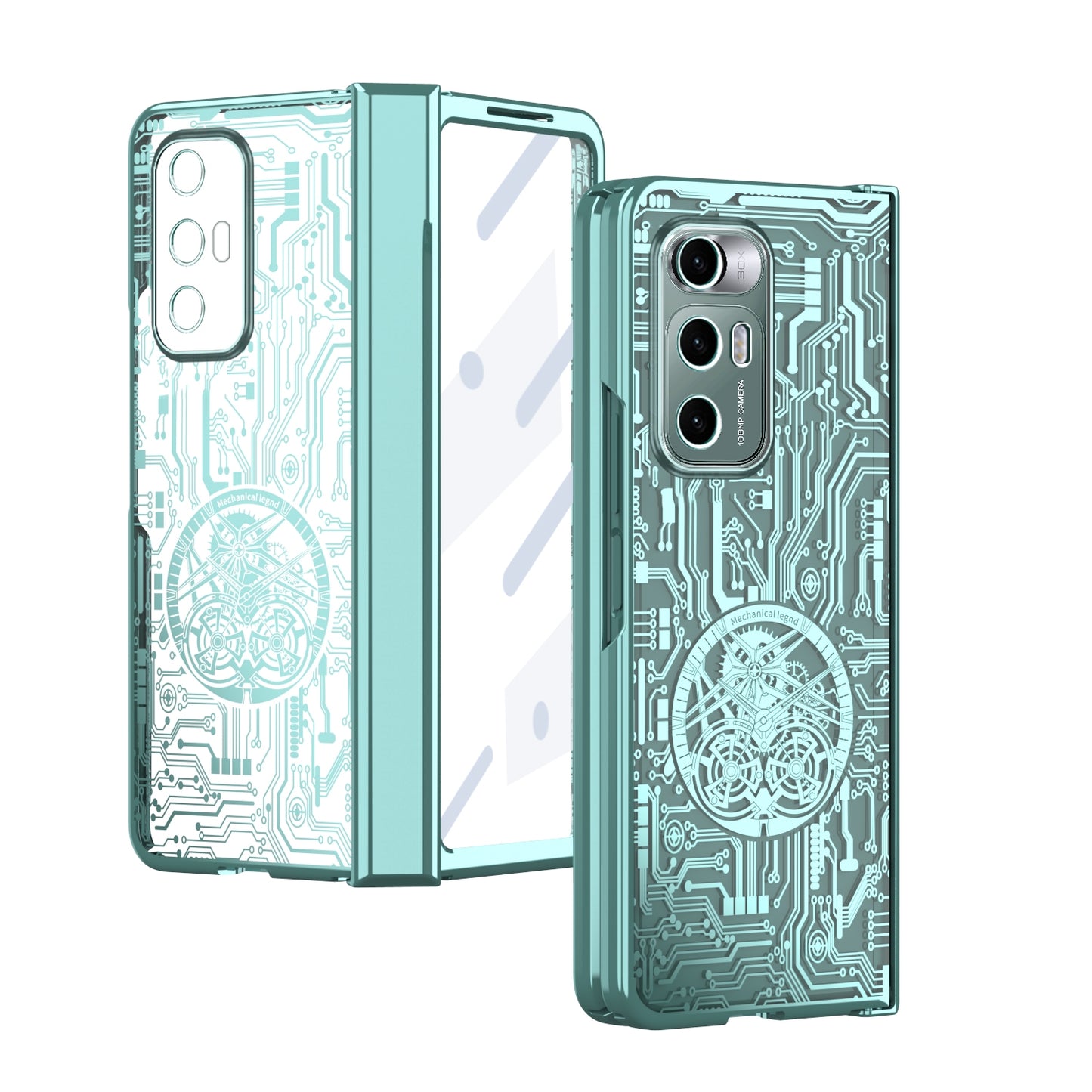 For Xiaomi Mi Mix Fold Mechanical Legend Integrated Electroplating All-inclusive Phone Case(Green)