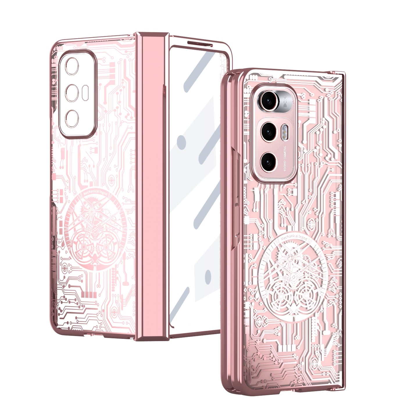 For Xiaomi Mi Mix Fold Mechanical Legend Integrated Electroplating All-inclusive Phone Case(Rose Gold)