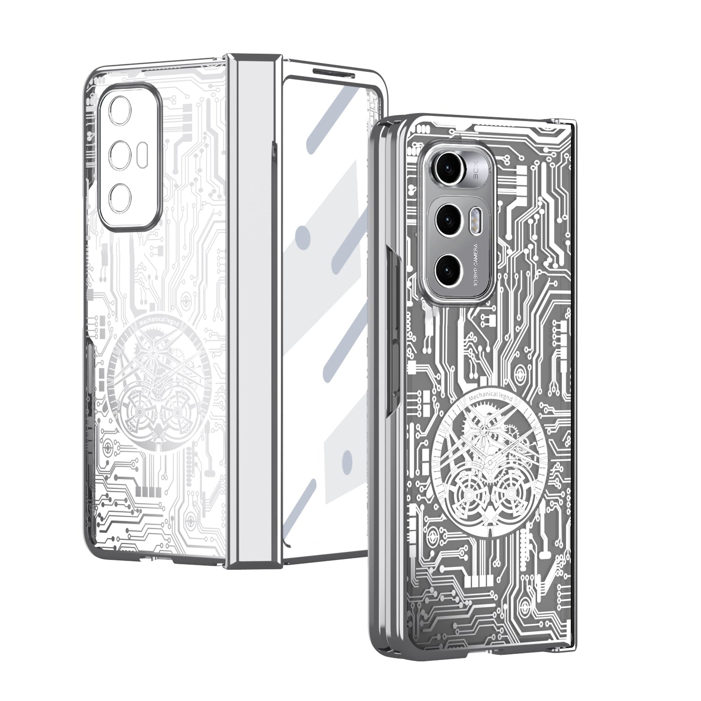For Xiaomi Mi Mix Fold Mechanical Legend Integrated Electroplating All-inclusive Phone Case(Silver)