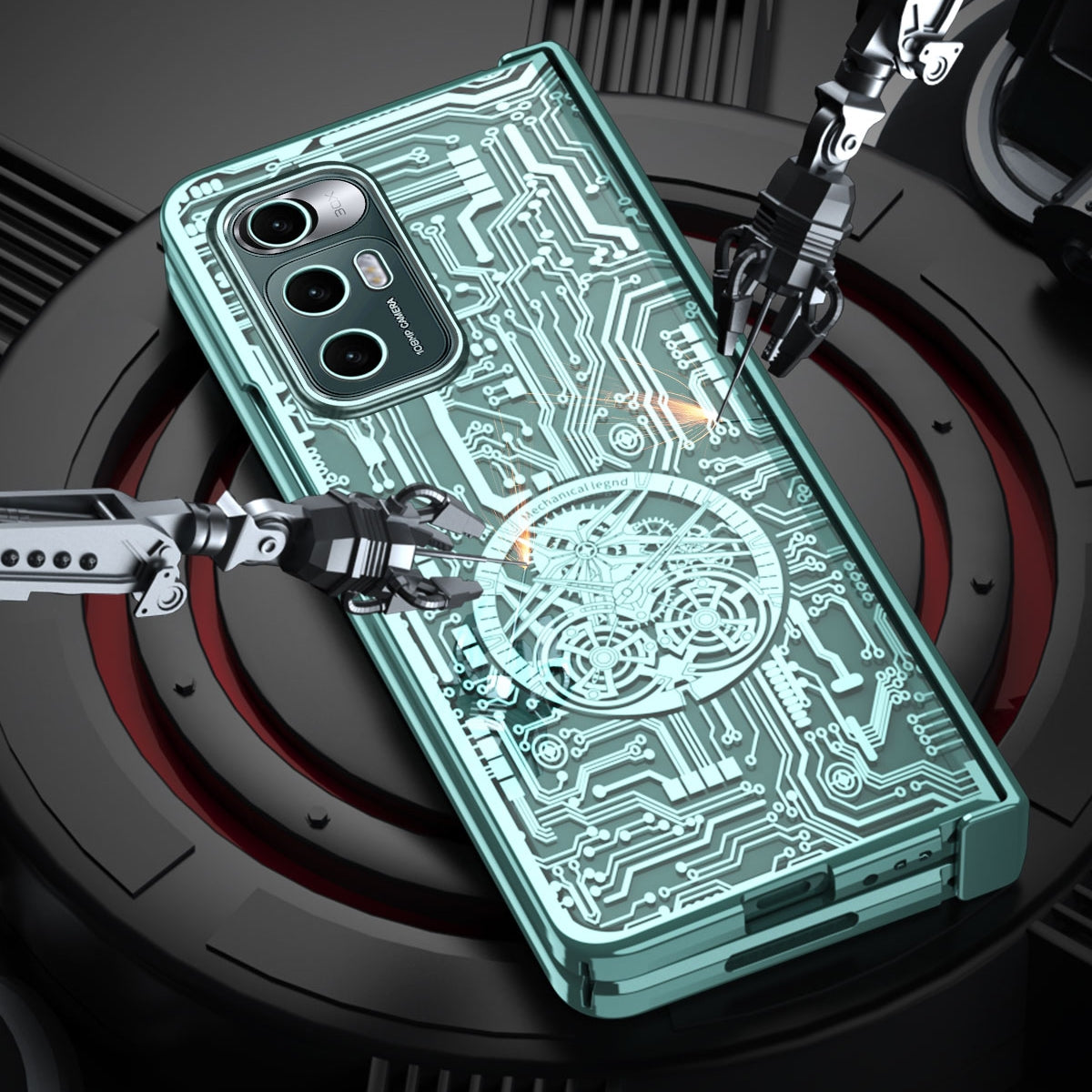 For Xiaomi Mi Mix Fold Mechanical Legend Integrated Electroplating All-inclusive Phone Case(Black)