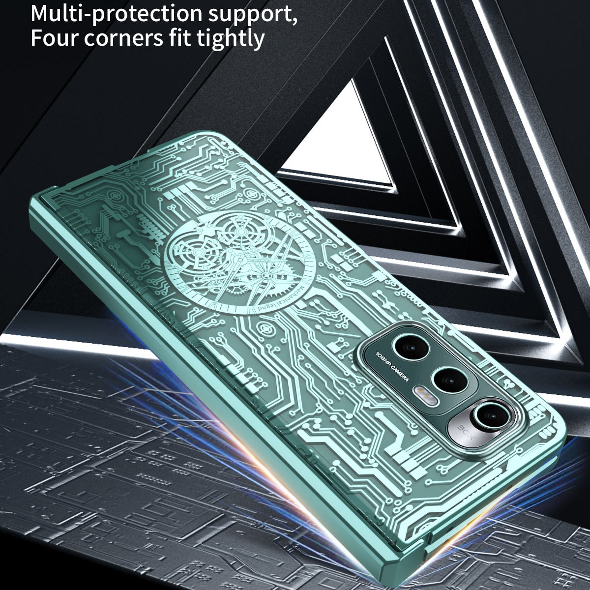 For Xiaomi Mi Mix Fold Mechanical Legend Integrated Electroplating All-inclusive Phone Case(Blue)