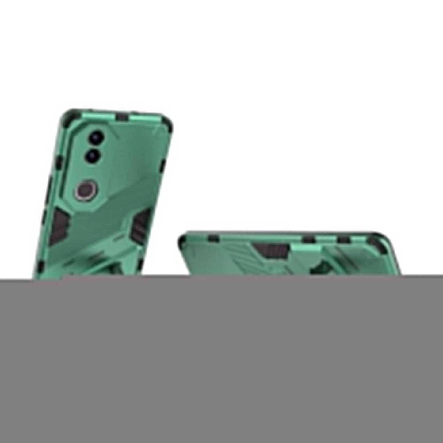 For vivo V50 5G Global Punk Armor 2 in 1 PC + TPU Phone Case with Holder(Green)