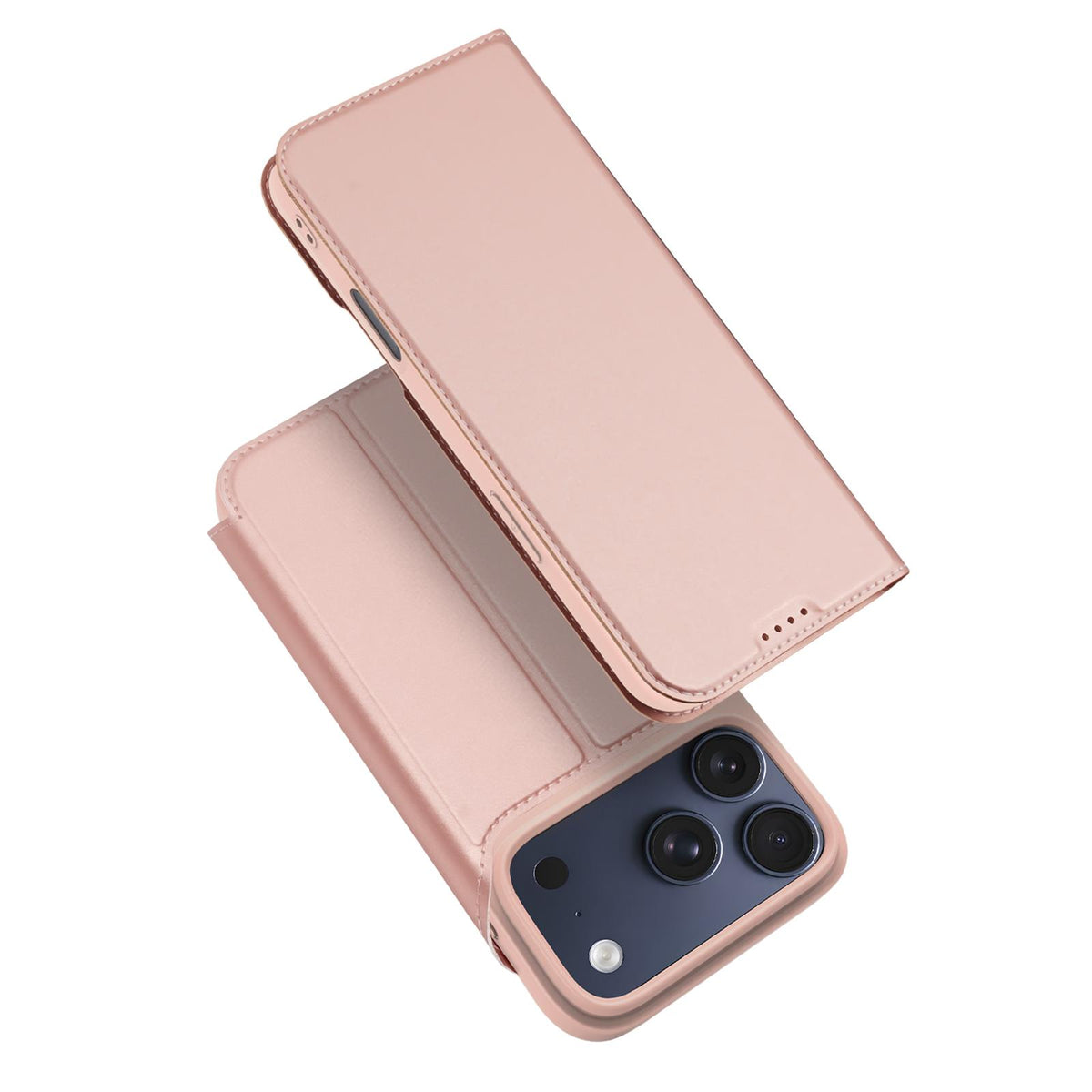 Compatible with iPhone 18 Pro Max DUX DUCIS Skin Pro Series Flip Leather Phone Case - Rose Gold