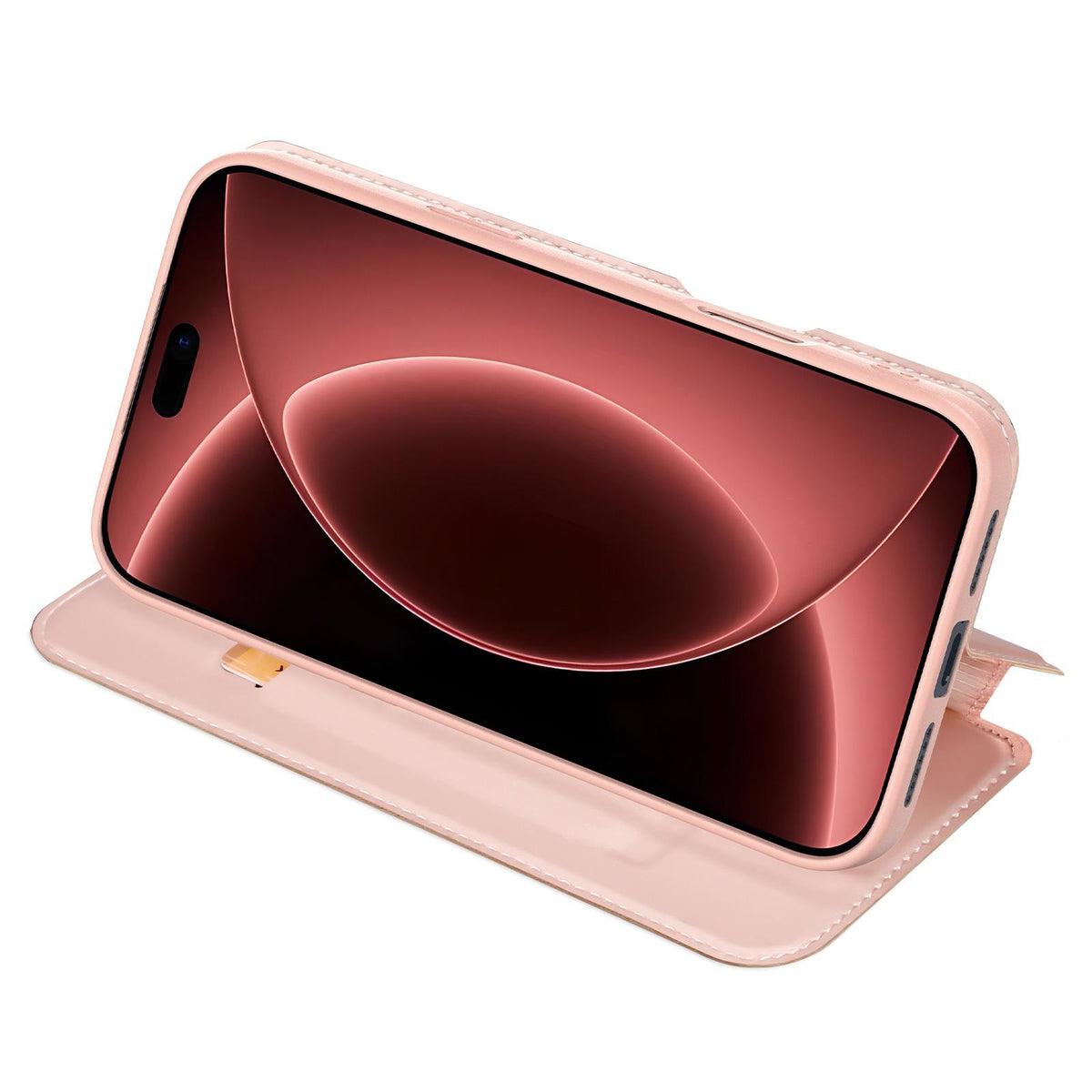 Compatible with iPhone 18 Pro Max DUX DUCIS Skin Pro Series Flip Leather Phone Case - Rose Gold