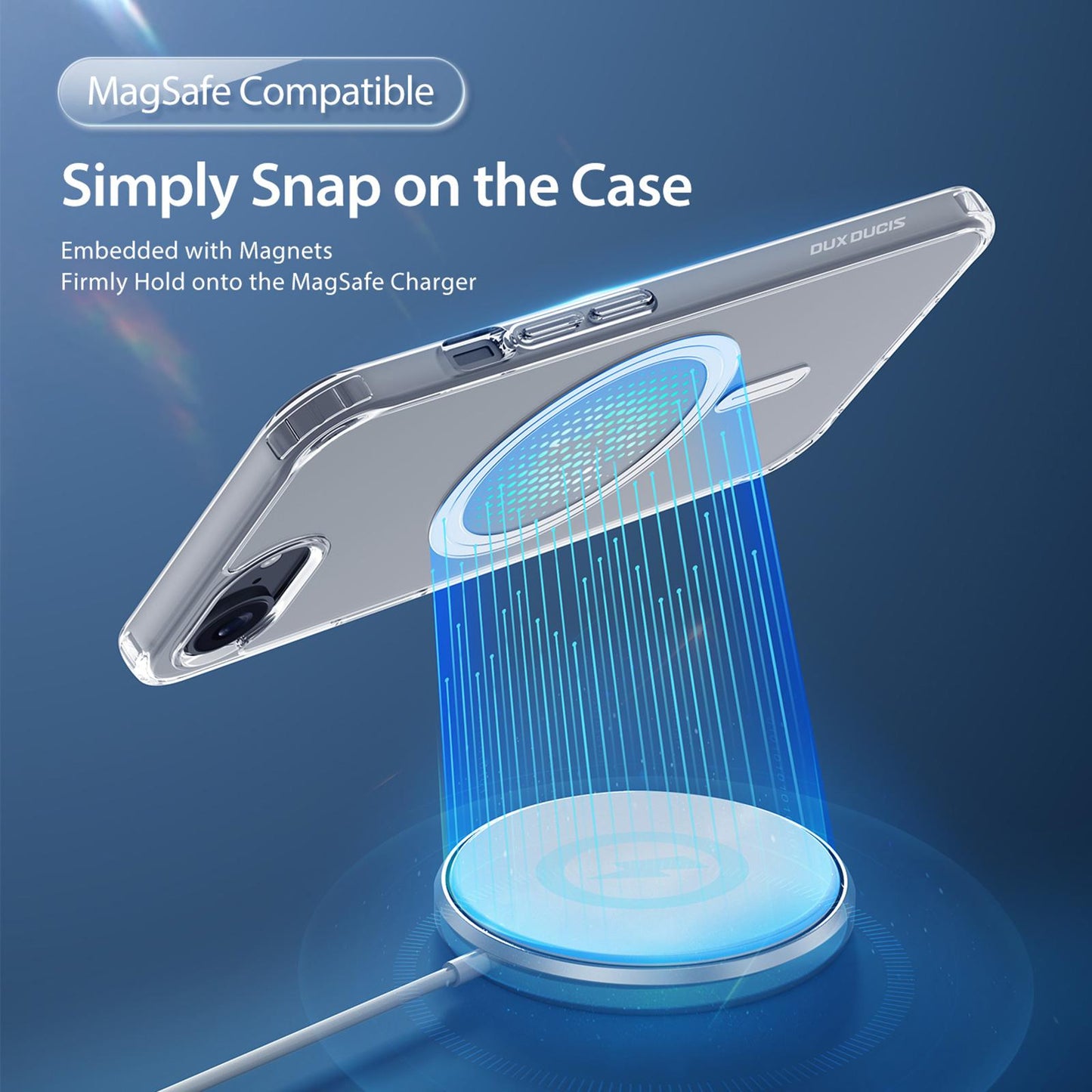 For iPhone 16e DUX DUCIS Clin Mag Series Magsafe TPU Phone Case(Transparent)