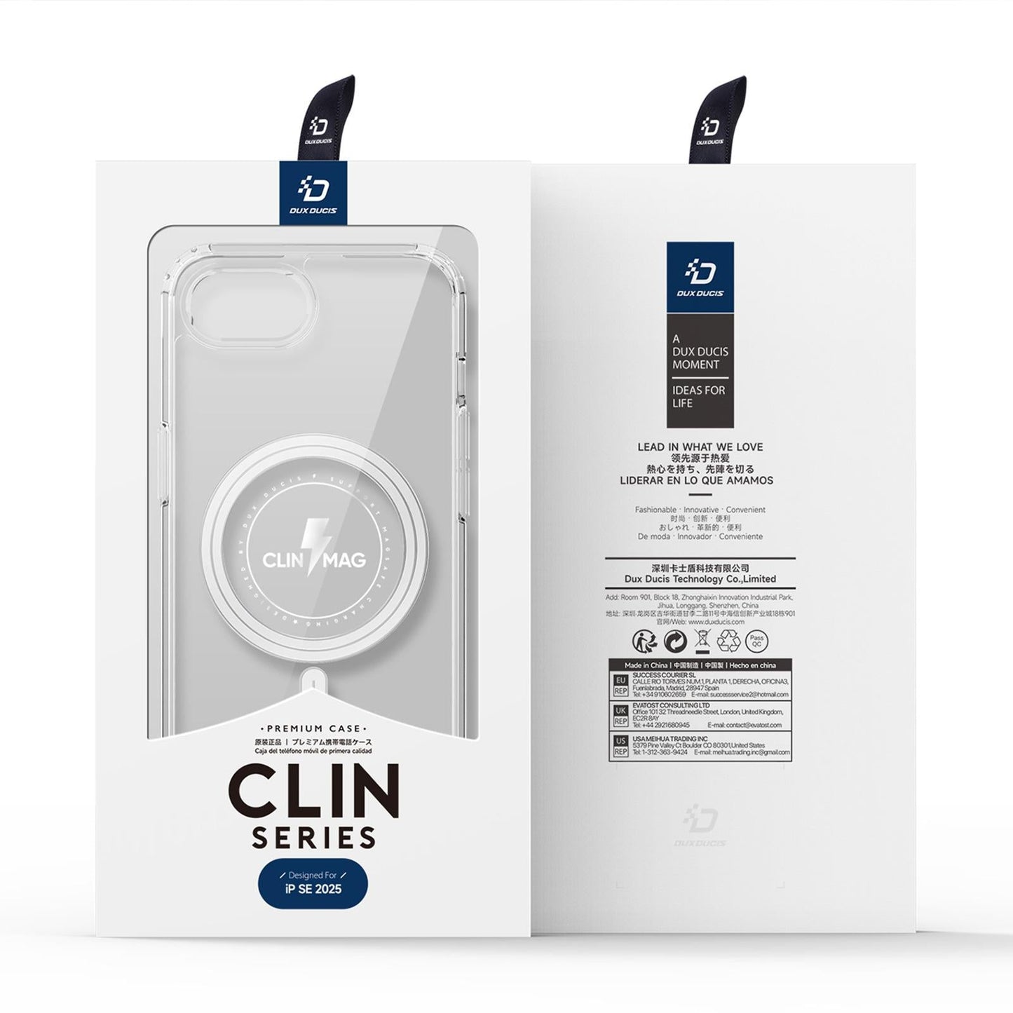 For iPhone 16e DUX DUCIS Clin Mag Series Magsafe TPU Phone Case(Transparent)