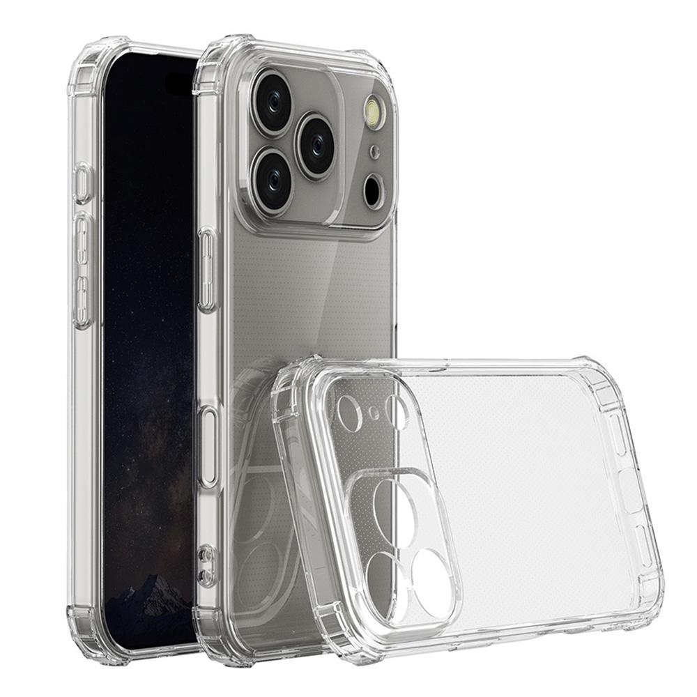 Compatible with iPhone 18 Pro Max Four-Corner Shockproof Clear TPU Phone Case - Transparent