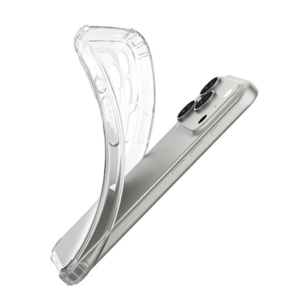 Compatible with iPhone 18 Pro Max Four-Corner Shockproof Clear TPU Phone Case - Transparent