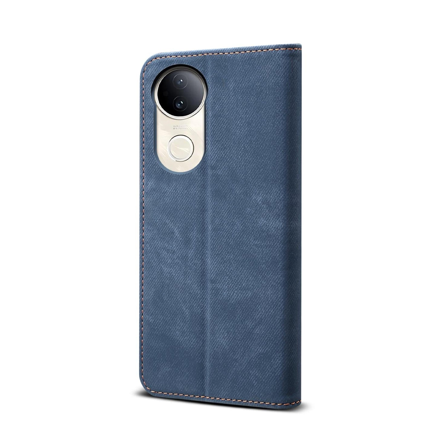 For vivo V50 Denim Texture Flip Leather Phone Case(Blue)