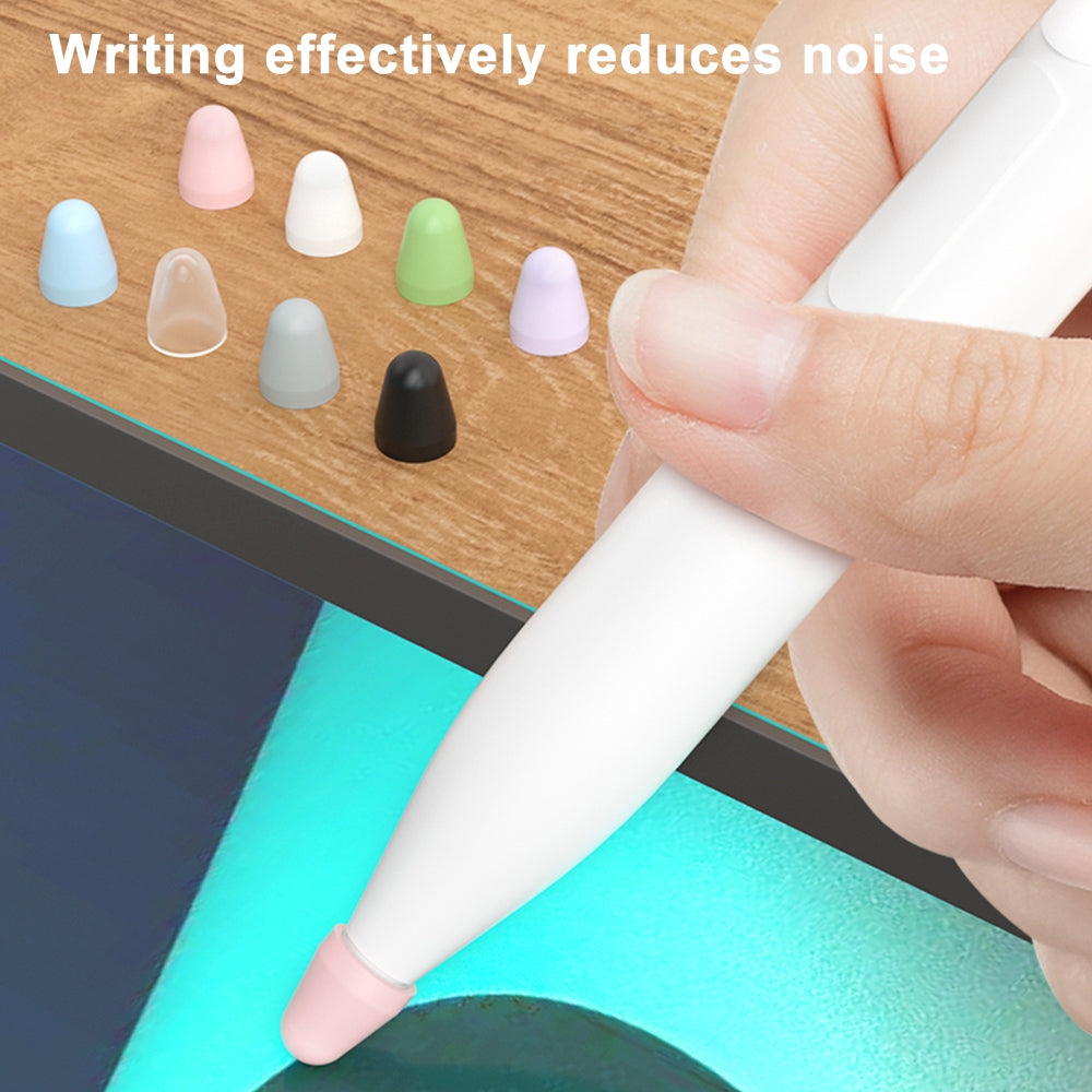 For Xiaomi Stylus Pen 2 8pcs / Set Silicone Wear-resistant Stylus Nib Cover(Black)