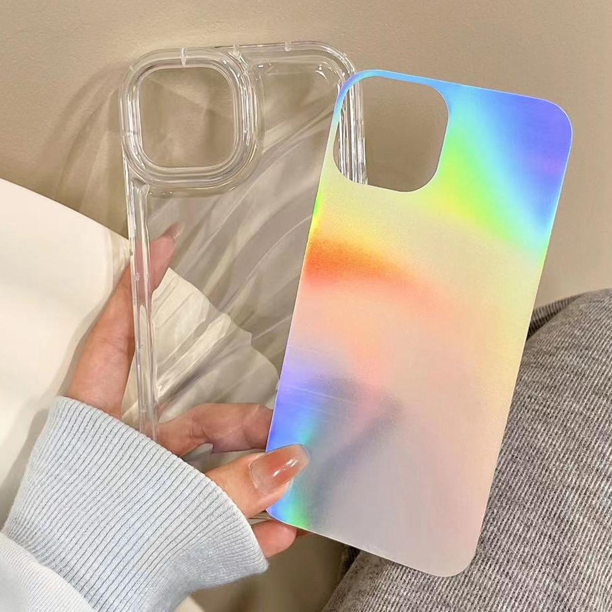 Compatible with iPhone 18 Pro Max Laser Sequin Waves TPU Phone Case - Transparent
