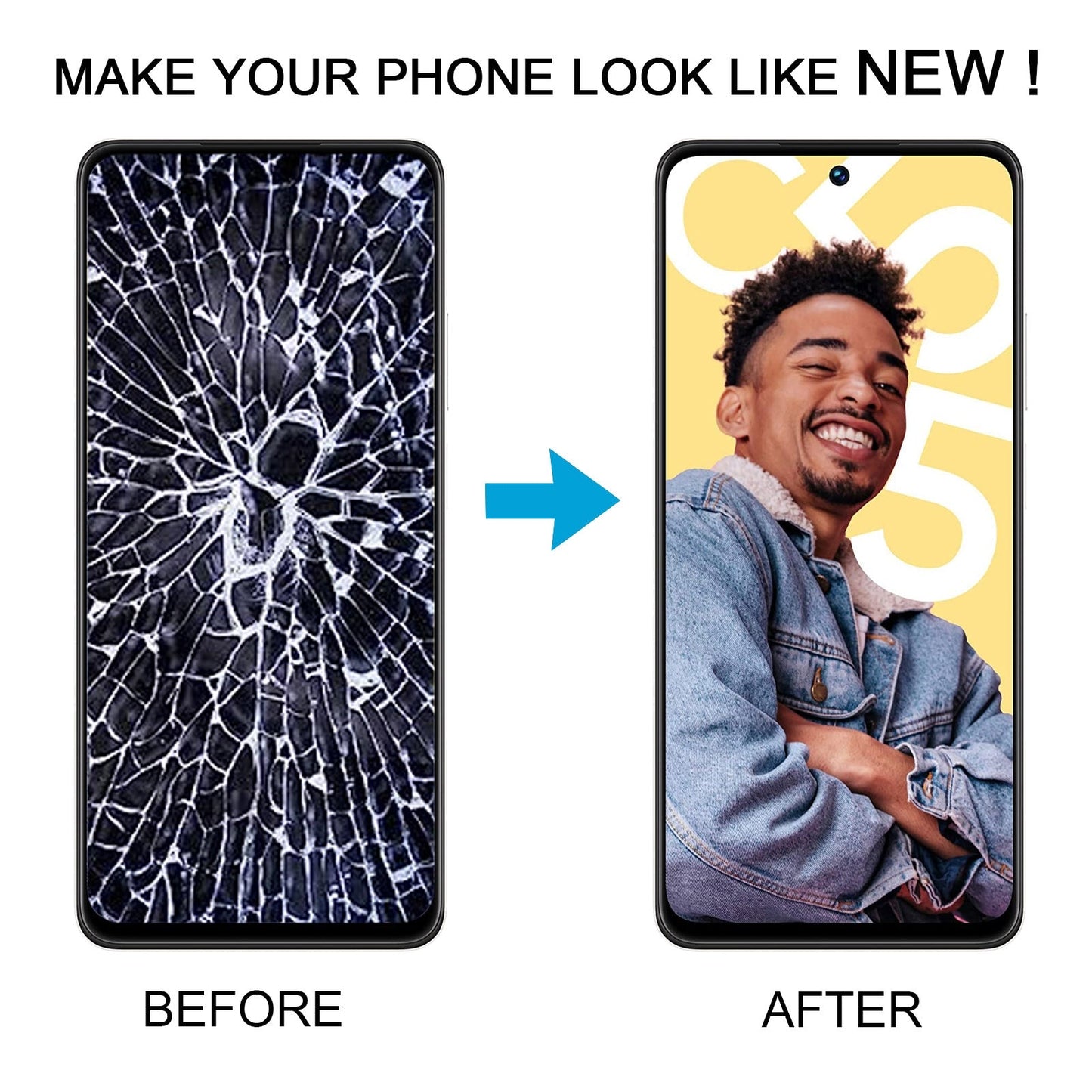 For Realme C55 OEM LCD Screen Digitizer Full Assembly with Frame