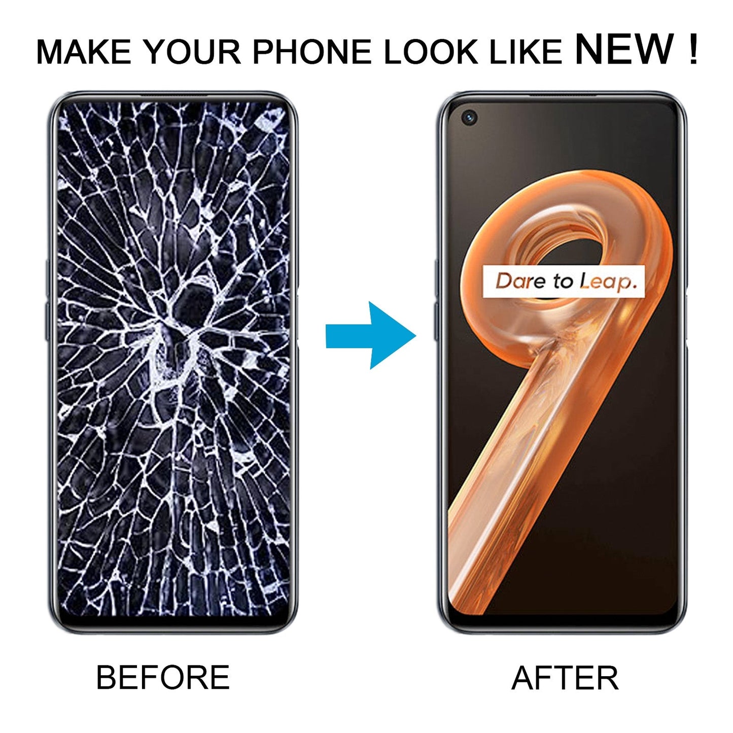 For Realme 9i 4G OEM LCD Screen Digitizer Full Assembly with Frame