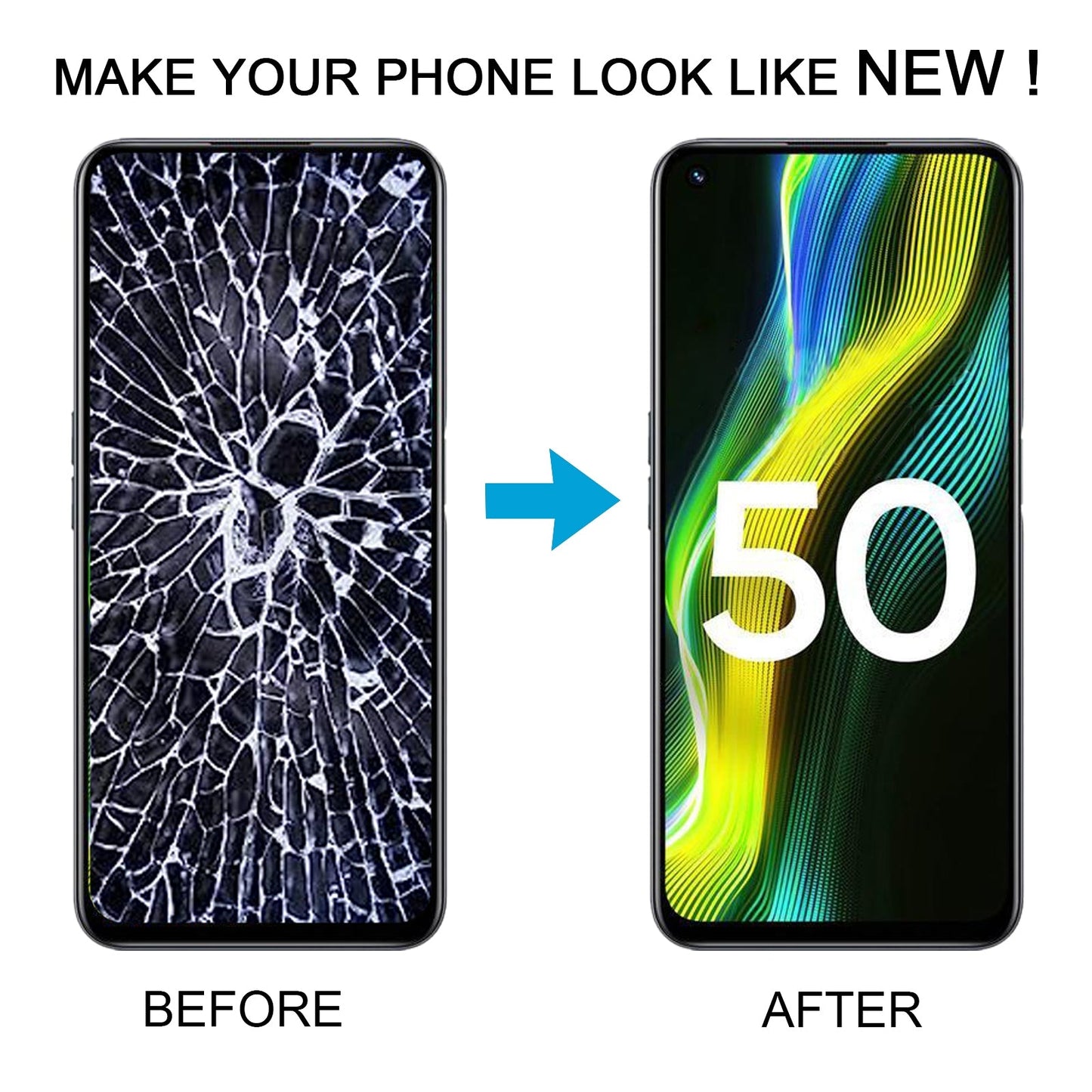 For Realme Narzo 50 4G RMX3286 OEM LCD Screen Digitizer Full Assembly with Frame