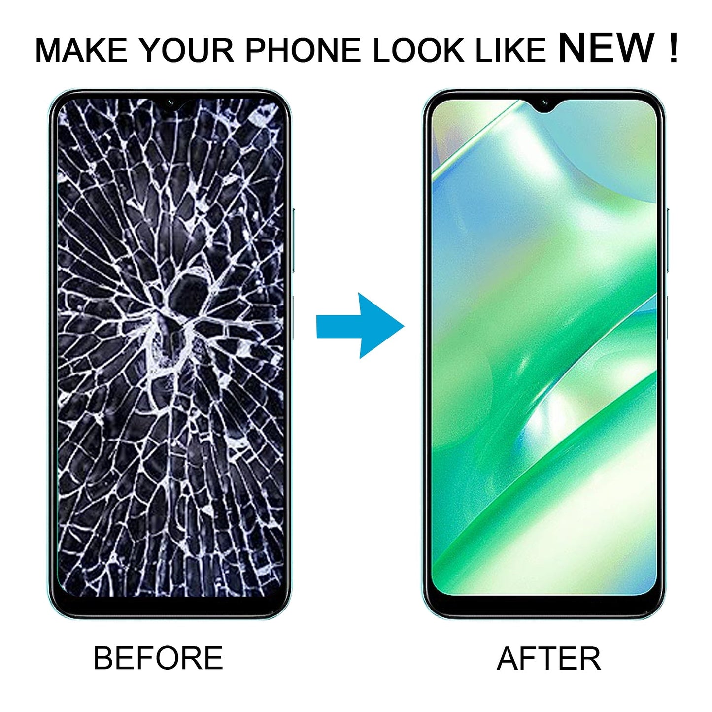 For Realme C33 2023 RMX3627 OEM LCD Screen Digitizer Full Assembly with Frame